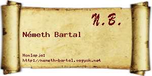 Németh Bartal névjegykártya